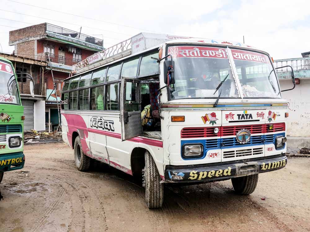 The Panchamul to Pokhara bus
