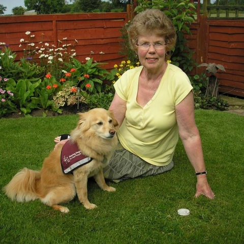 Joyce Patterson with her hearing dog Toby, nominated the Supermarket.