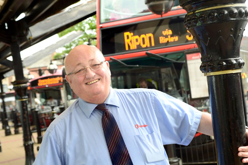 Albert Gibson, 68, has been the face of Harrogate Bus Station for the last 47 years