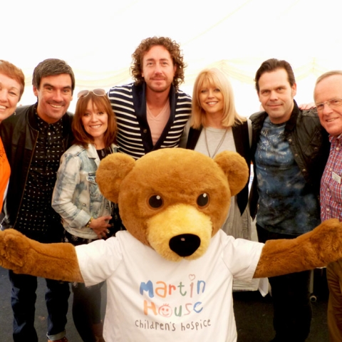 Angela Monaghan, Chief Executive at Martin House, Jeff Hordley, Emmerdale actor, Zoe Henry, Emmerdale actor, Ryan Sidebottom, Yorkshire cricketer, Christine Talbot, Presenter on ITV Calendar News, Mike Heaton, Drummer in Embrace, Will Lifford, Chair of Trustees at Martin House