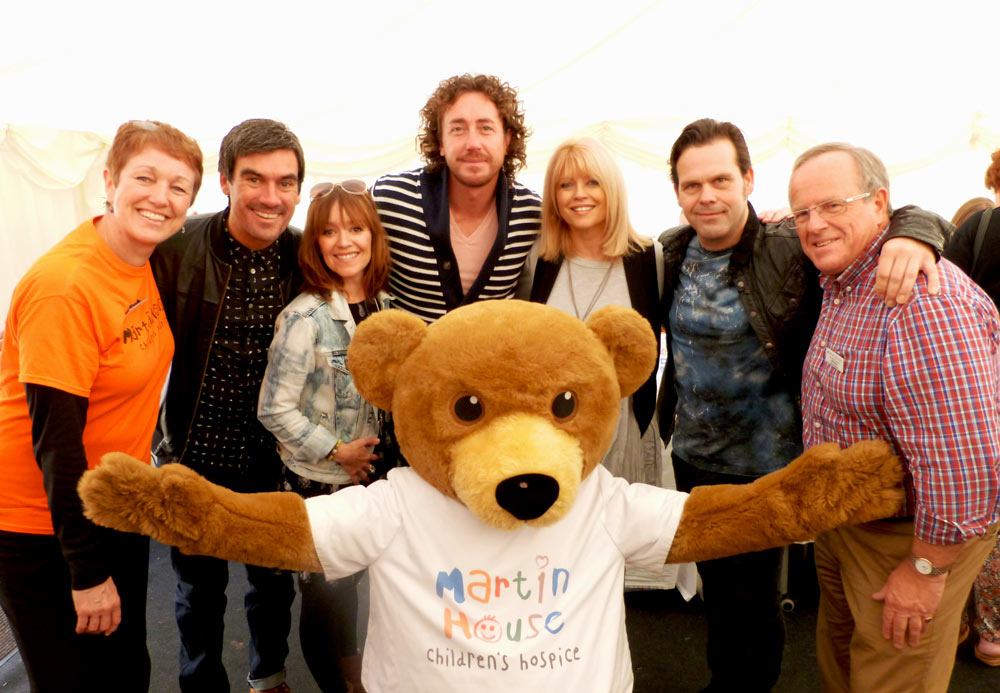 Angela Monaghan, Chief Executive at Martin House, Jeff Hordley, Emmerdale actor, Zoe Henry, Emmerdale actor, Ryan Sidebottom, Yorkshire cricketer, Christine Talbot, Presenter on ITV Calendar News, Mike Heaton, Drummer in Embrace, Will Lifford, Chair of Trustees at Martin House