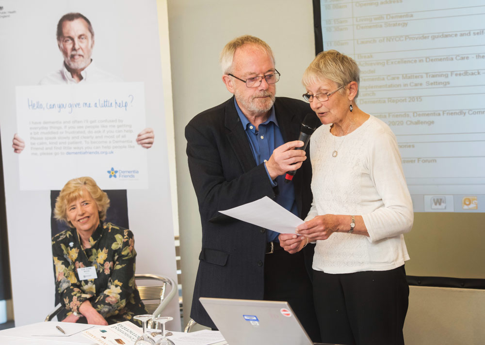 County Councillor Clare Wood (left) hears from contributors at the Dementia Congress