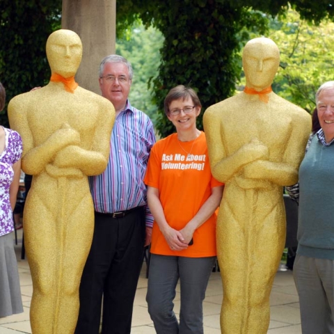 (left- right: Sue Wood (Harrogate Borough Council, Councillor John Fox, Karen Weaver (Chief executive of Harrogate & Ripon Centres for Voluntary Service), John Batchelor (previous winner of the Lifetime Achievement Award)