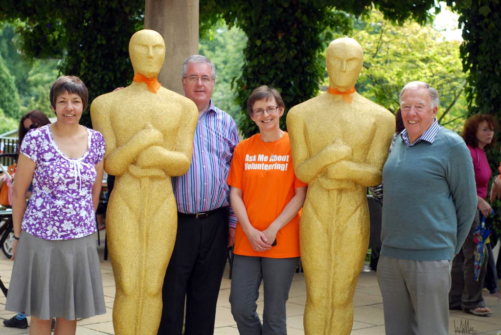 (left- right: Sue Wood (Harrogate Borough Council, Councillor John Fox, Karen Weaver (Chief executive of Harrogate & Ripon Centres for Voluntary Service), John Batchelor (previous winner of the Lifetime Achievement Award)