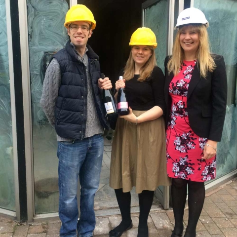 Kim Eastwood of Carter Jonas with Laurence and Gemma Page Connolly of The Champagne Concept