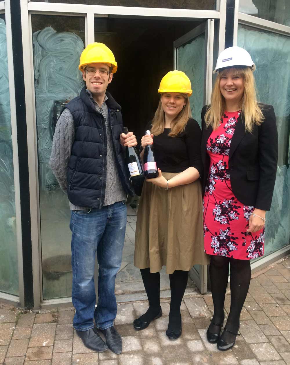 Kim Eastwood of Carter Jonas with Laurence and Gemma Page Connolly of The Champagne Concept