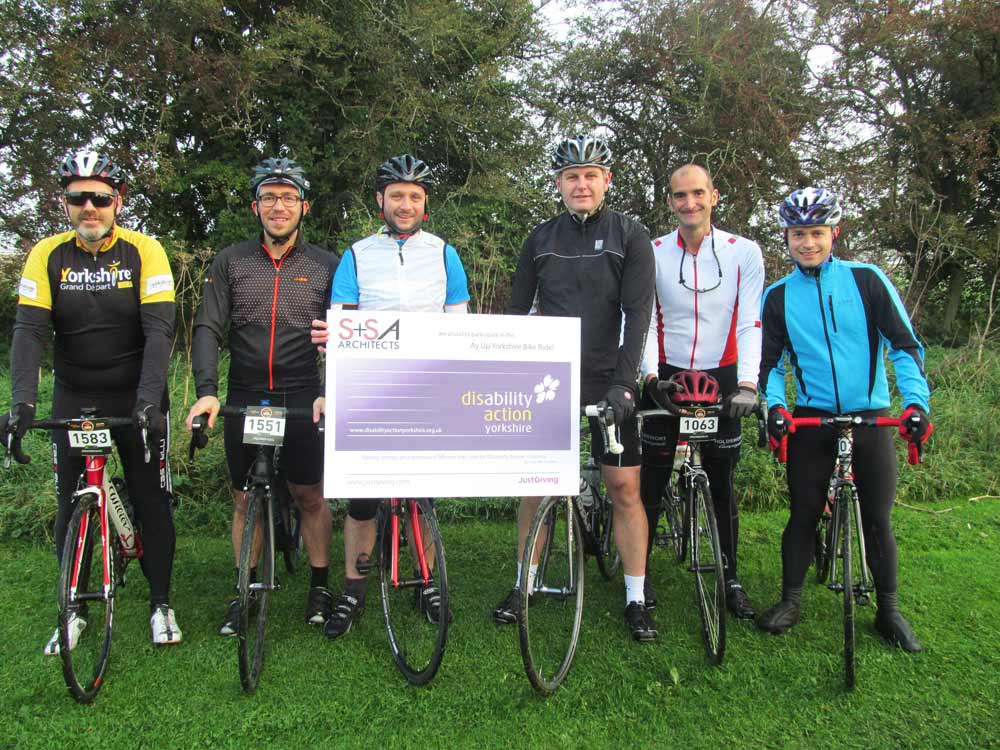 S+SA-Architects’ Cycle Challenge Raises Hundreds Of Pounds For Disability Action Yorkshire