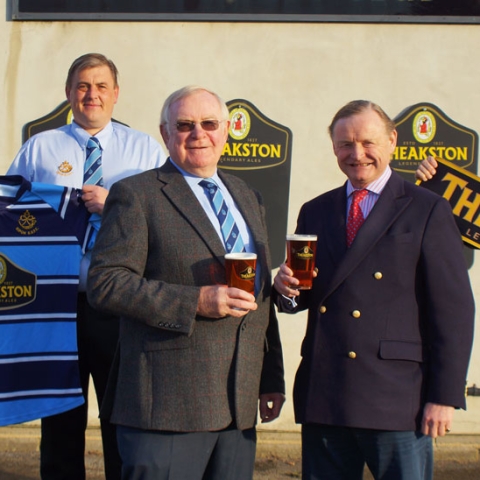Extra Time! (from left to right) Ripon Rugby Club Ex President, Andy Proud, Ripon Rugby Club Director of Sponsorship, Dave Naylor, Ripon Rugby Club President Tim Wray, T&R Theakston Ltd Executive Director Simon Theakston and T&R Theakston Ltd Sales Development Manager Barry Gibb