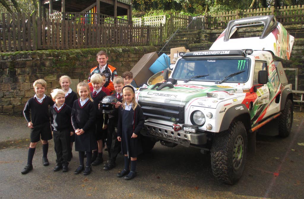 Mr Quin Evans with pupils from Belmont Grosvenor School, Harrogate