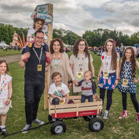 Geronimo festival director Simon Goldman and family