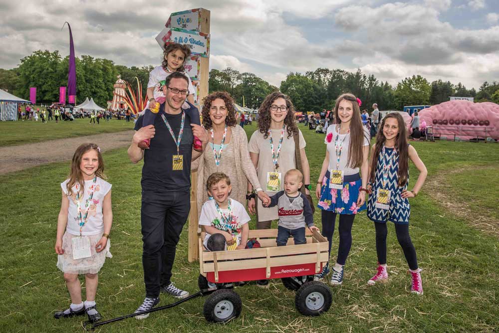 Geronimo festival director Simon Goldman and family