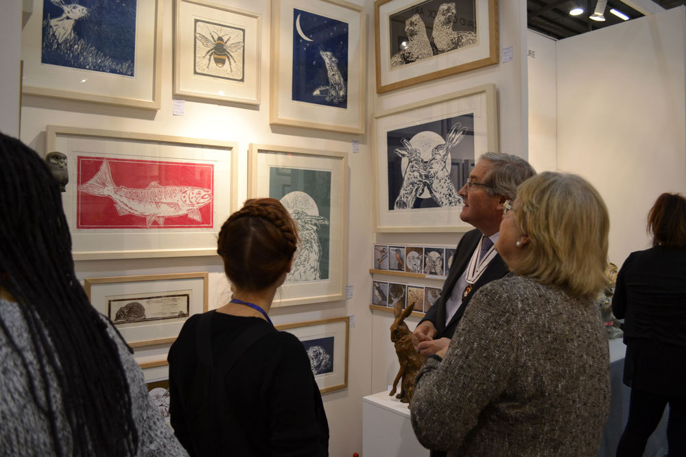 The Deputy Lord Lieutenant browsing the fair after officially opening it