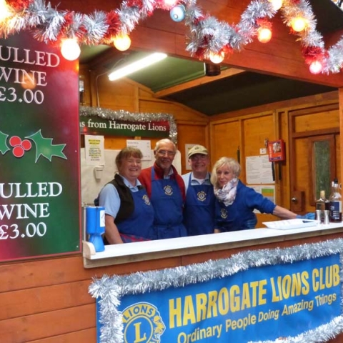 Harrogate Lions Club will be among those selling food and drink at Harrogate Christmas Market. Their mulled wine stall supports local charities