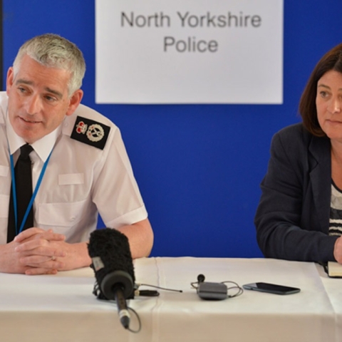 The Chief Constable of North Yorkshire Police, David Jones with Julia Mulligan, Police and Crime Commissioner