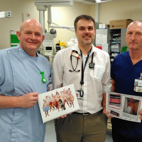 Emergency Department Calendar Boys: (L-R) Andrew Severs, ED nurse; Dr Matt Shepherd, ED consultant