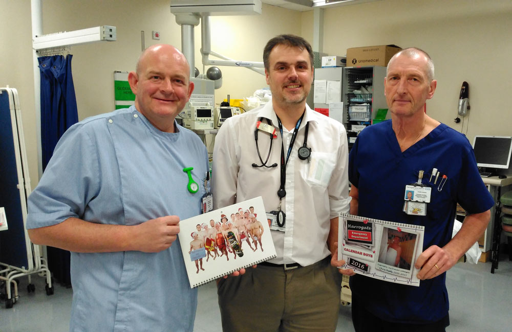 Emergency Department Calendar Boys: (L-R) Andrew Severs, ED nurse; Dr Matt Shepherd, ED consultant