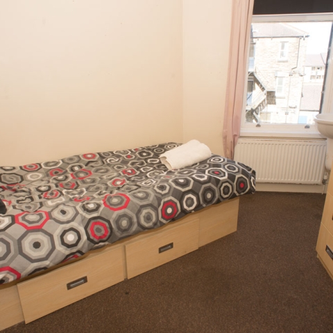 Typical bedroom in the Bower Street Hostel run by the Harrogate Homeless Project