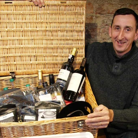 Sophie’s father Adam Dawson picking up the gifts from Lockwoods just in time for Christmas
