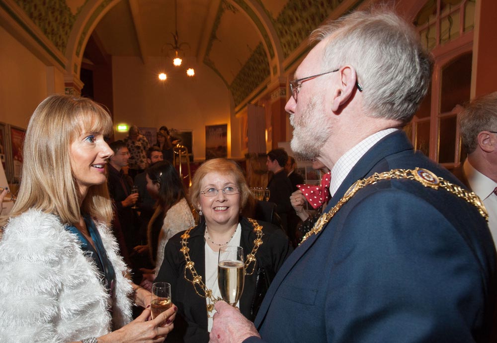 Martine Ainsworth-Wells of EOTA (European Tour Operators Association) with the Mayor and Mayoress of Harrogate Cllr Nigel and Mrs Lynn Simms