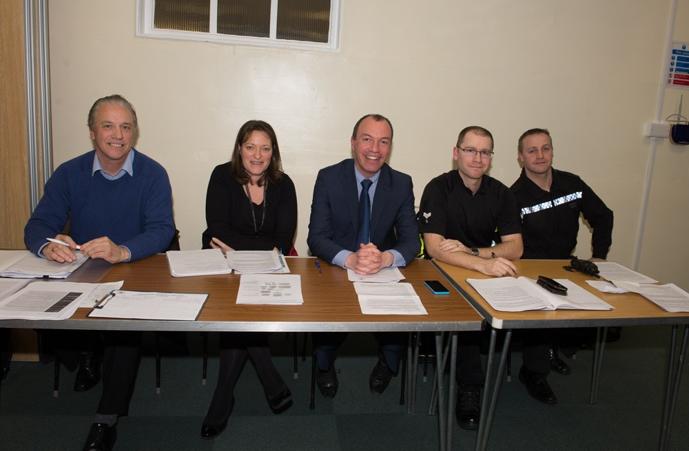 Mel Greaves - Community Safety Co-ordinator, Harrogate Borough Council, Julia Stack - Community Safety & CCTV Manager, Safer Communities, Harrogate Borough Council, Richard Cooper - Harrogate Borough Councillor or town centre ward, Sergeant Ed Rogerson - Harrogate Police, town centre and PC Graham Frostick - Harrogate Police, town centre