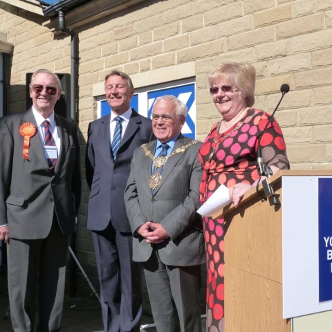 Brian Dunsby, Sandra Doherty, the Lord Lieutenant of North Yorkshire Barry Dodd CBE, and former Mayor of Harrogate Jim Clark, at last year’s Yorkshire Business Market