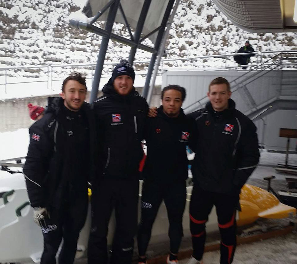 The British Bobsleigh team with Axel Brown second from left Harrogate