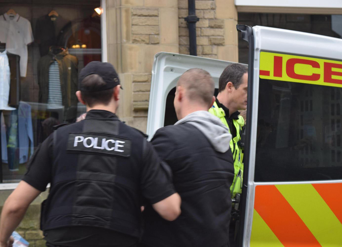 Jacek Olszewski being arrested in Harrogate