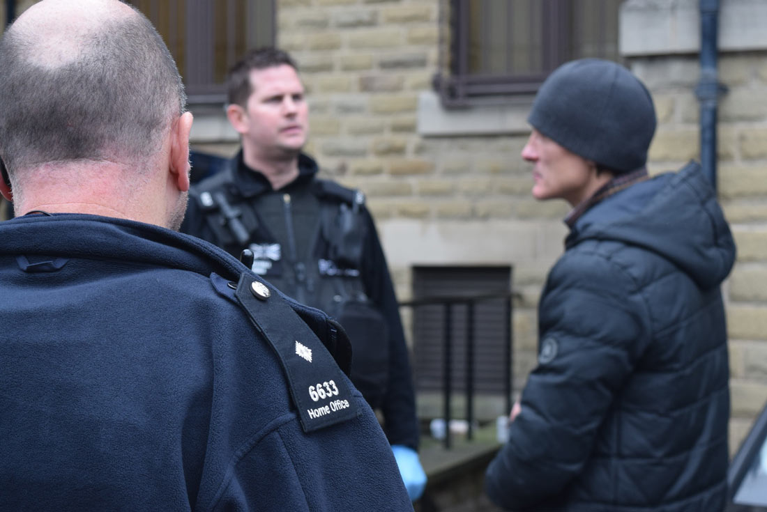 Marek Olszewski being arrested in Harrogate