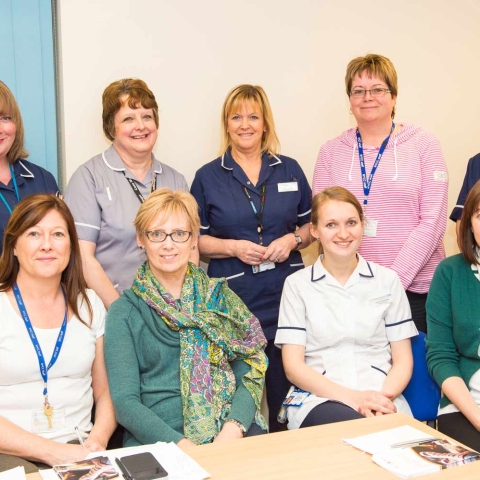 Some of the pilot What Matters to Us team (Gail Cooper District Nurse, middle back row)