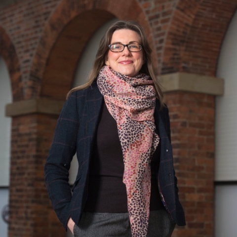 HISTORIC ACHIEVEMENT: Senior building surveyor with the LHL Group, Julie Cater, at The John Carr Stand, York Racecourse, where she managed repairs, re-pointing and cleaning, a project which was entered for her successful RICS Historic Building Professional Certification