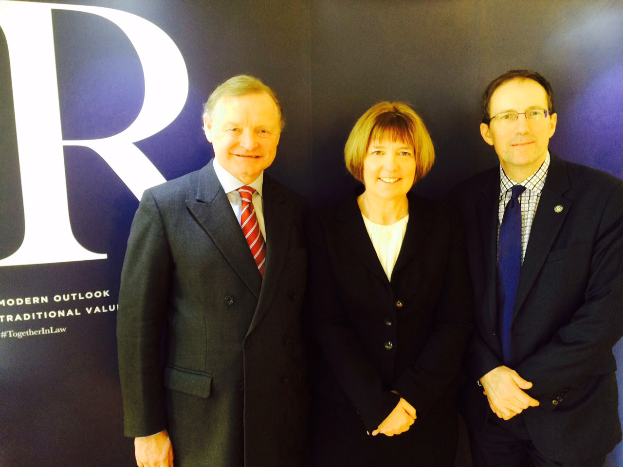 Simon Theakston with Raworths' Zoe Robinson and David Garfitt