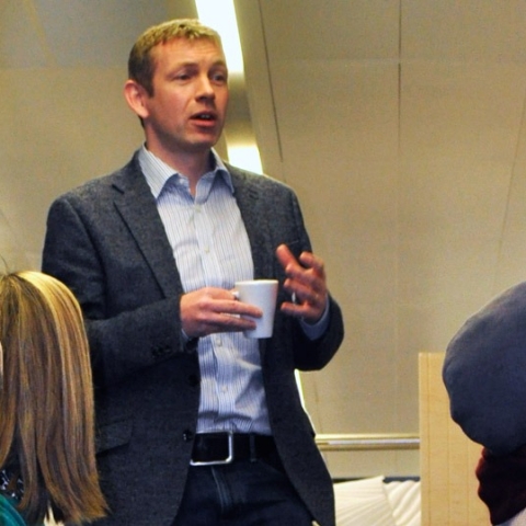Simon Parker of seven at the work placement event at Leeds Beckett University