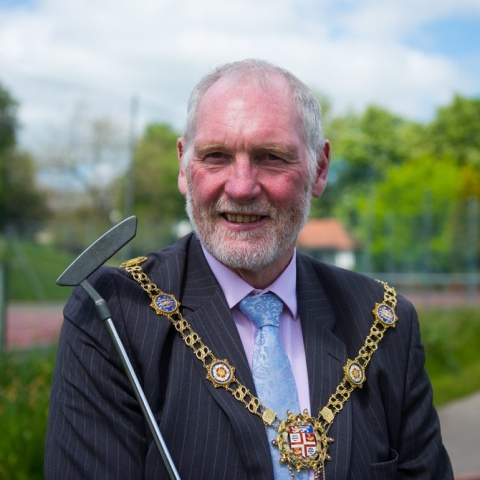 Councillor Nigel Simms, when he was Mayor in 2016.