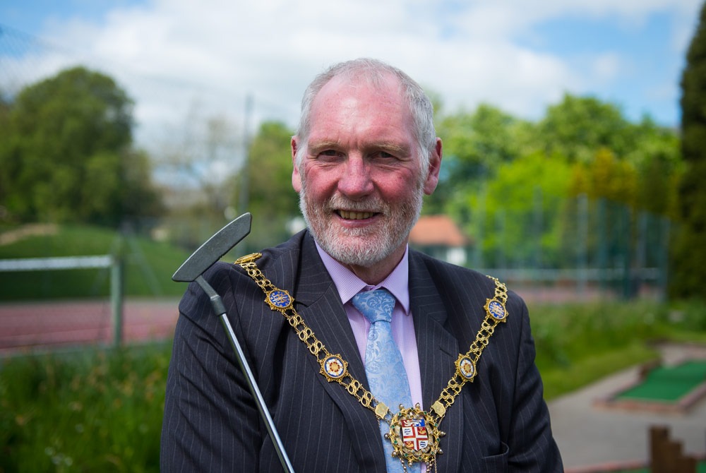 Councillor Nigel Simms, when he was Mayor in 2016.