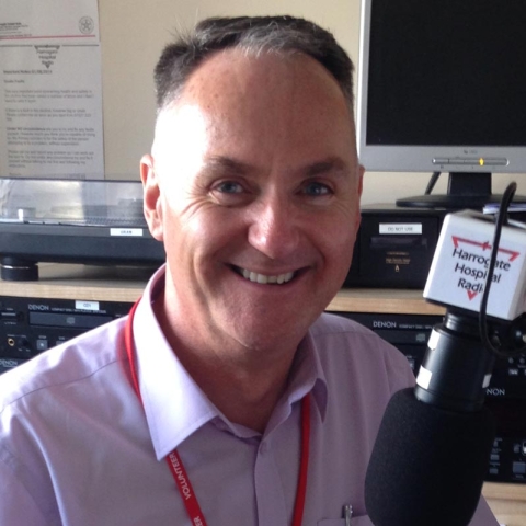 Harrogate Hospital Radio chairman Mark Oldfield