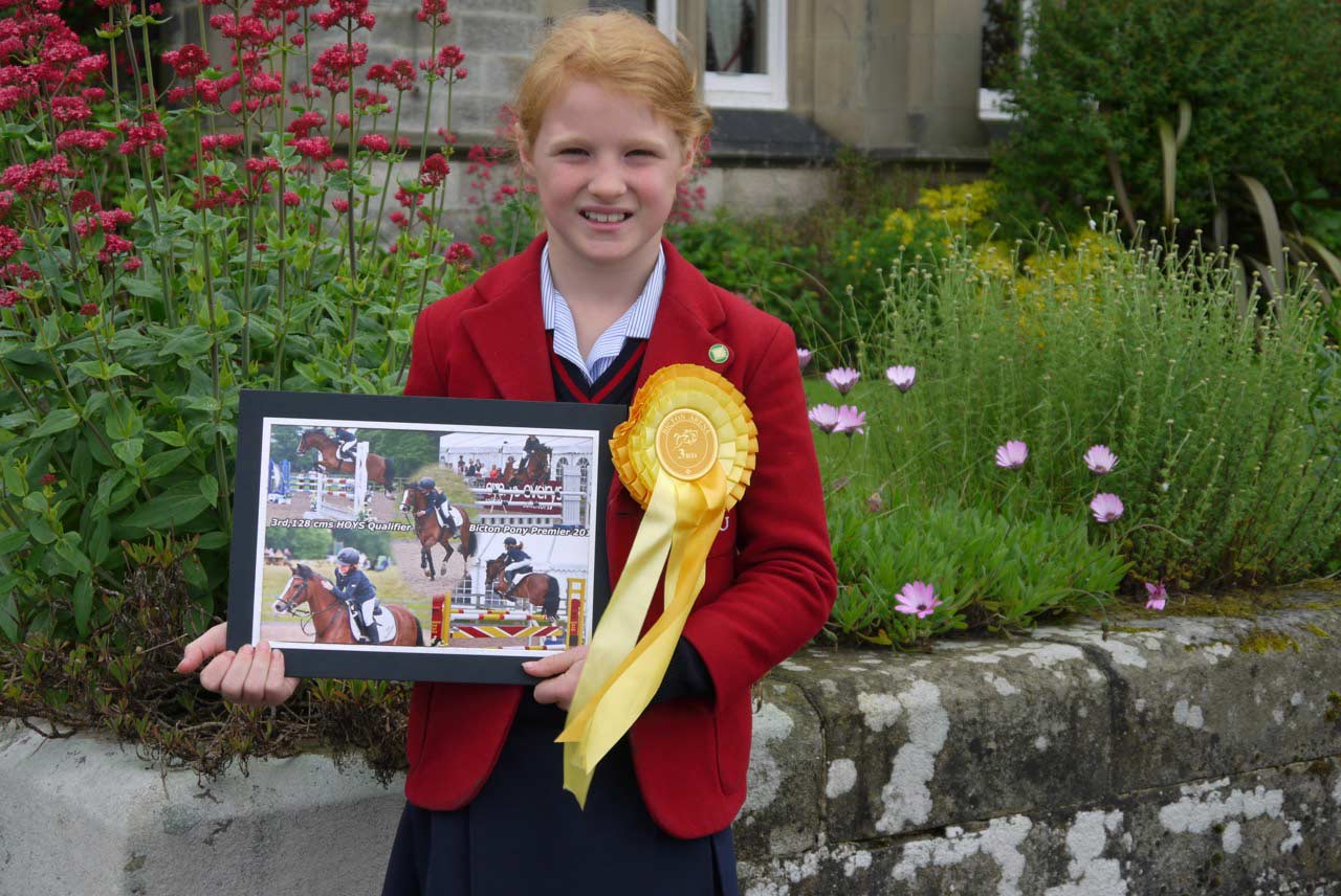 showjumper Isabella Snowden is celebrating