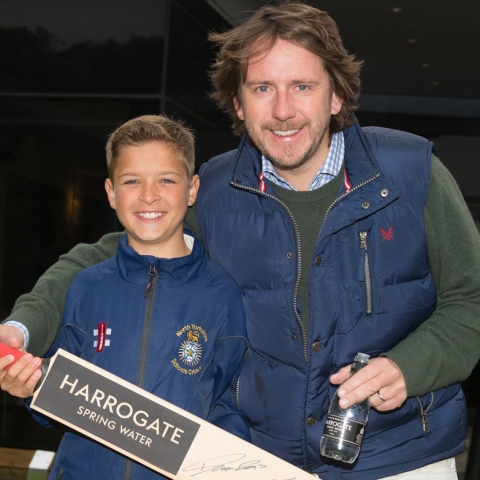 Harry Dawson with James Cain, managing director of Harrogate Water Brands
