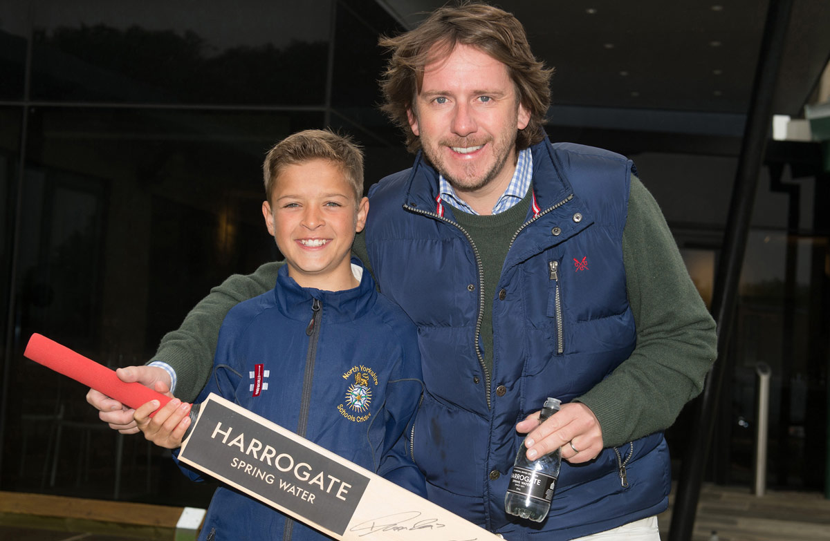 Harry Dawson with James Cain, managing director of Harrogate Water Brands