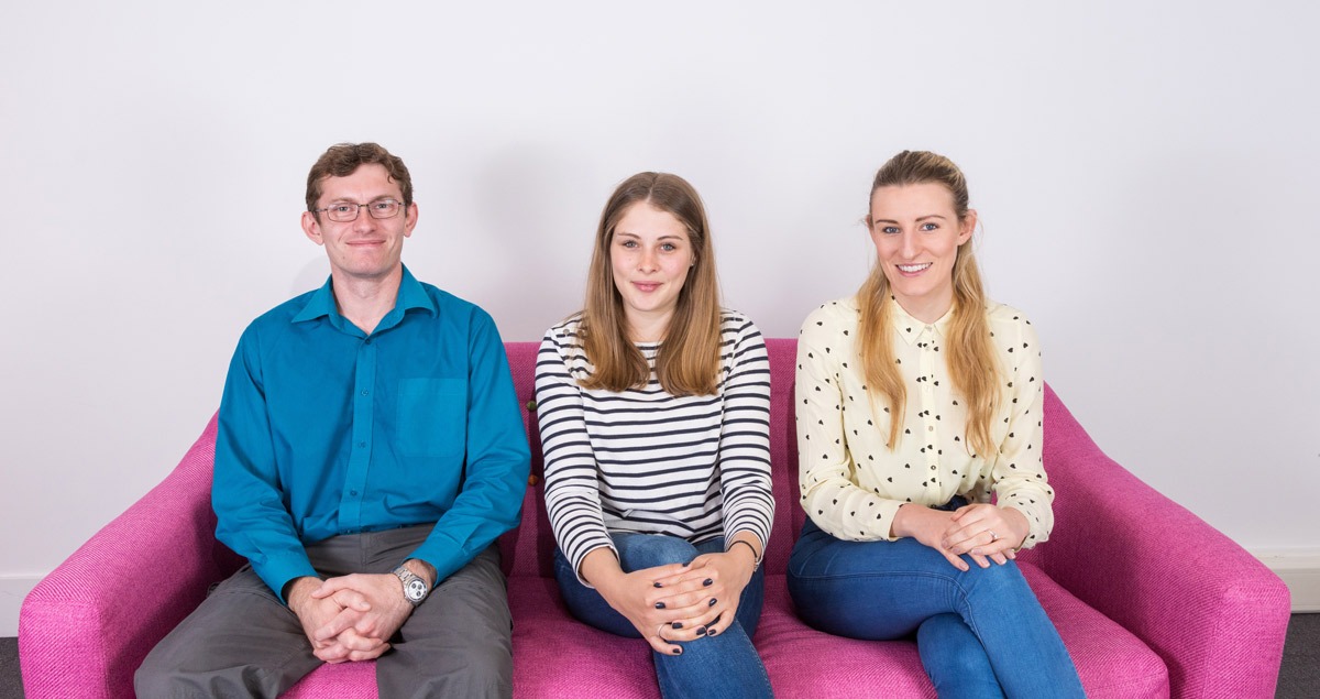 Andrew, Rachel and Elaine make themselves at home at Extreme