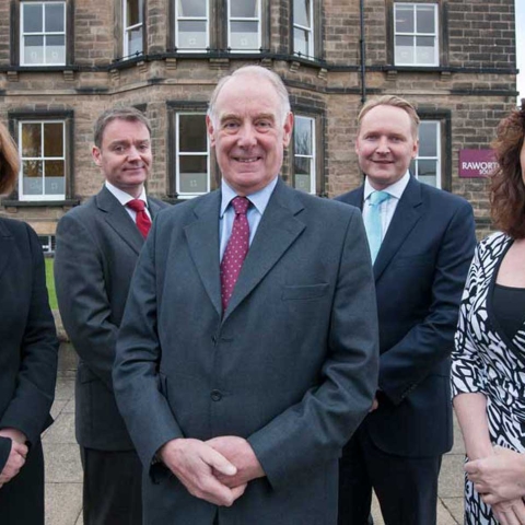 Christopher Buttworth, centre, with some of the Raworths Team