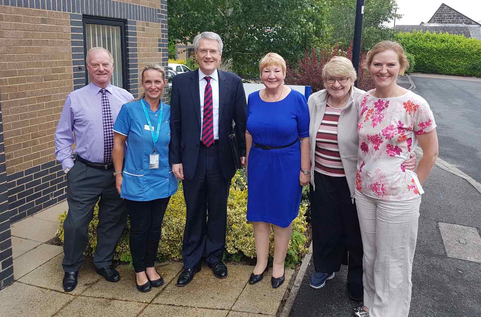 Andrew Jones MP meets members of the team at Continued Care, including directors Samantha Harrison and Christine Mitchell, and associate director Helen Walker