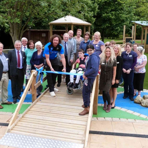Yorkshire cricketer and Martin House Ambassador, Ryan Sidebottom officially opened the newly refurbished outdoor play facilities at Martin House Hospice