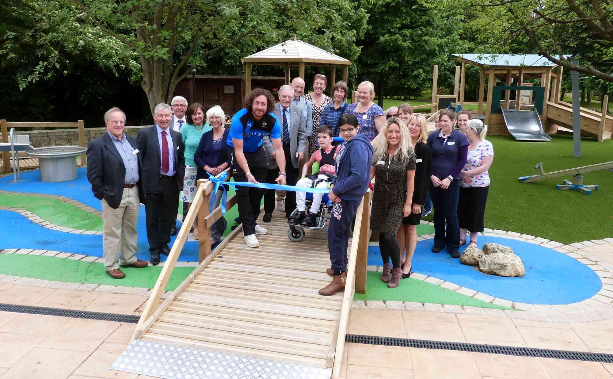 Yorkshire cricketer and Martin House Ambassador, Ryan Sidebottom officially opened the newly refurbished outdoor play facilities at Martin House Hospice