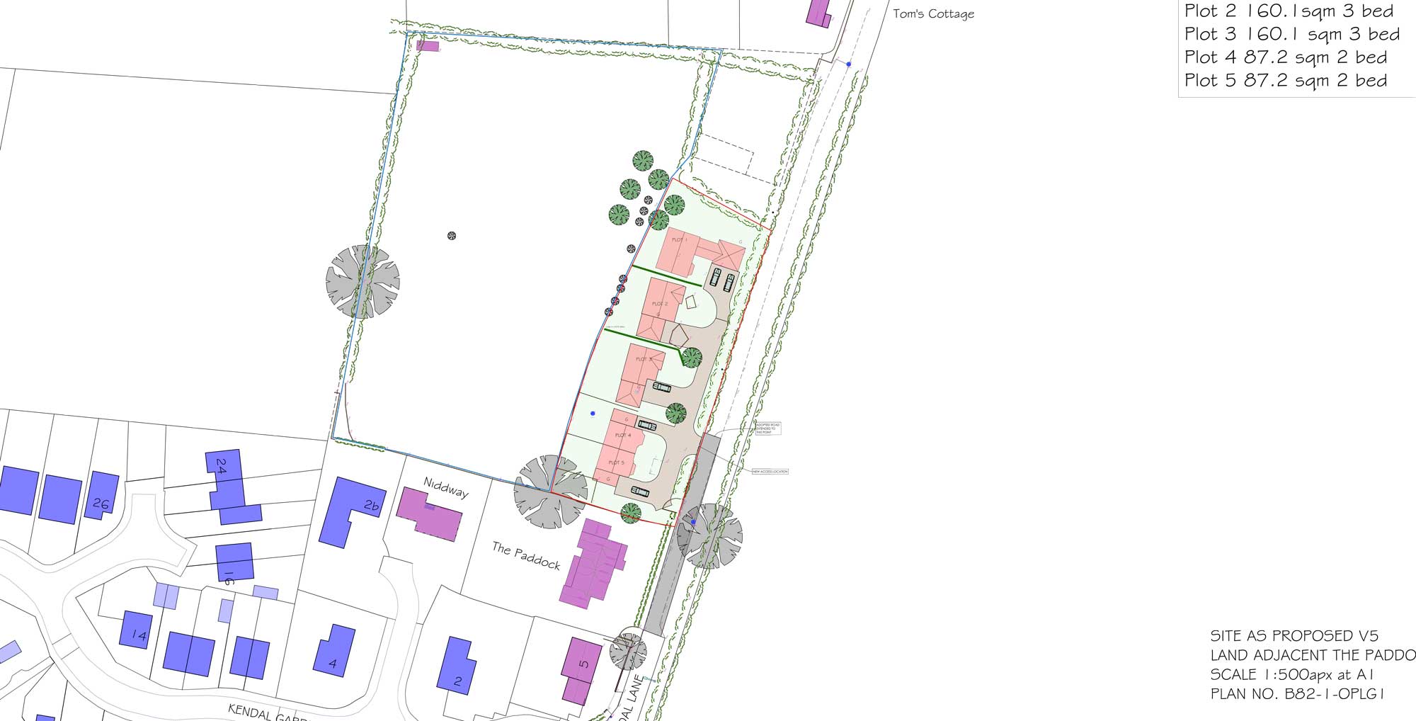 The proposed site layout at Tockwith