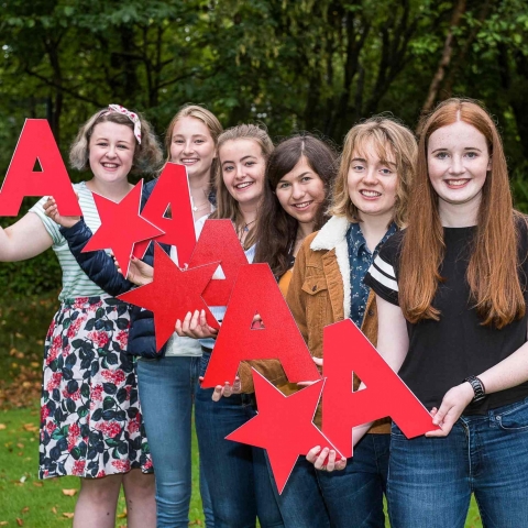 Harrogate Ladies’ College pupils celebrate an outstanding set of GCSE results.