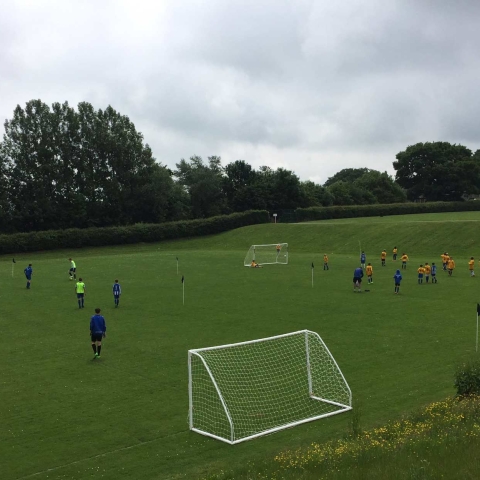 The football pitches at Rossett School, seen in use for a Beckwithshaw Saints gala day, will be improved with a £120,000 grant