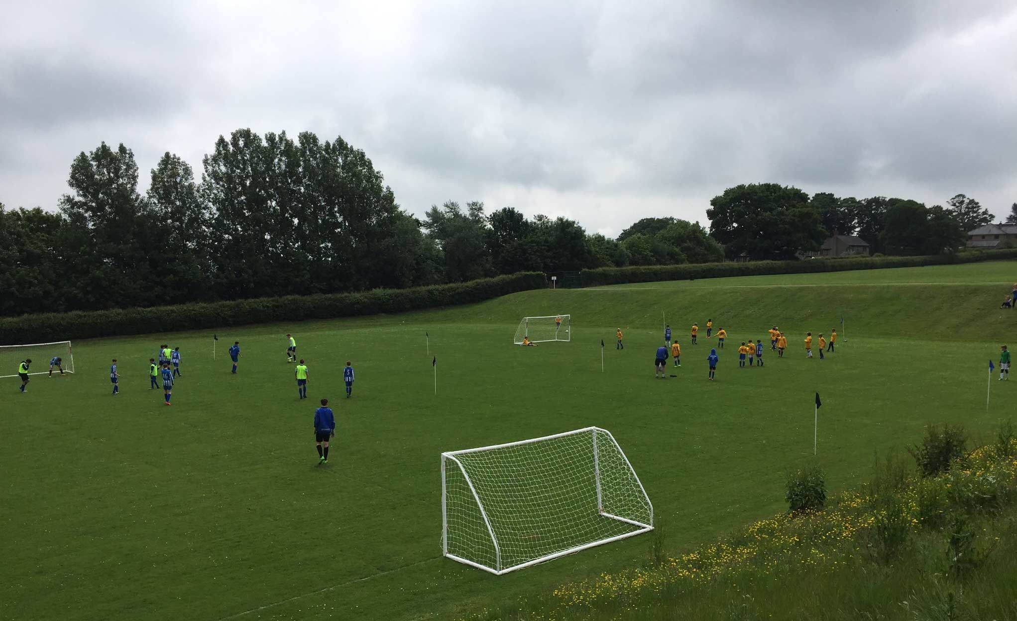 The football pitches at Rossett School, seen in use for a Beckwithshaw Saints gala day, will be improved with a £120,000 grant