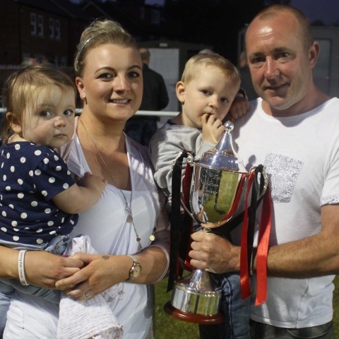Katie and Daz Clifford with the Cup