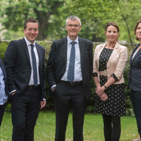 The Partners at Saffery Champness in Harrogate are offering post A’Level candidates an alternative to university. L-R Sally Thomas, Jonathan Davis, Martin Holden, Sally Appleton and Alison Robinson