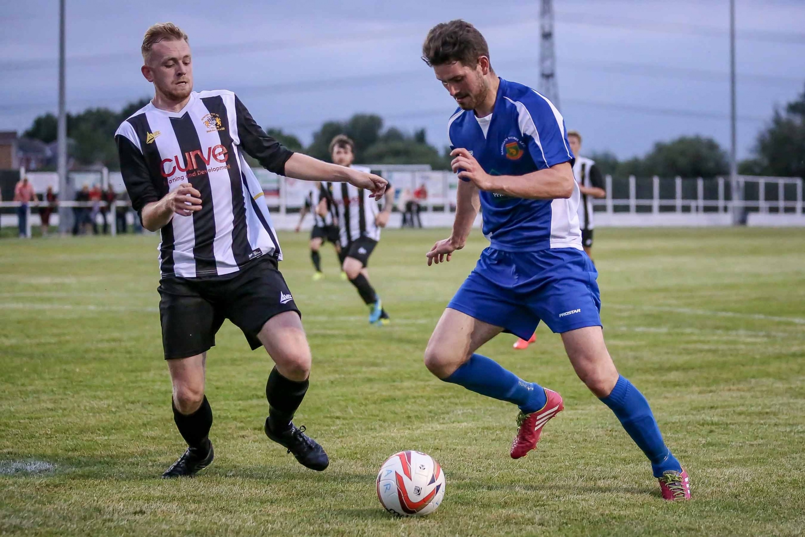 Greg Kidd getting his shot in on the Athersley goal